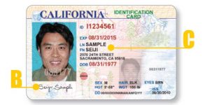 California ID card - front