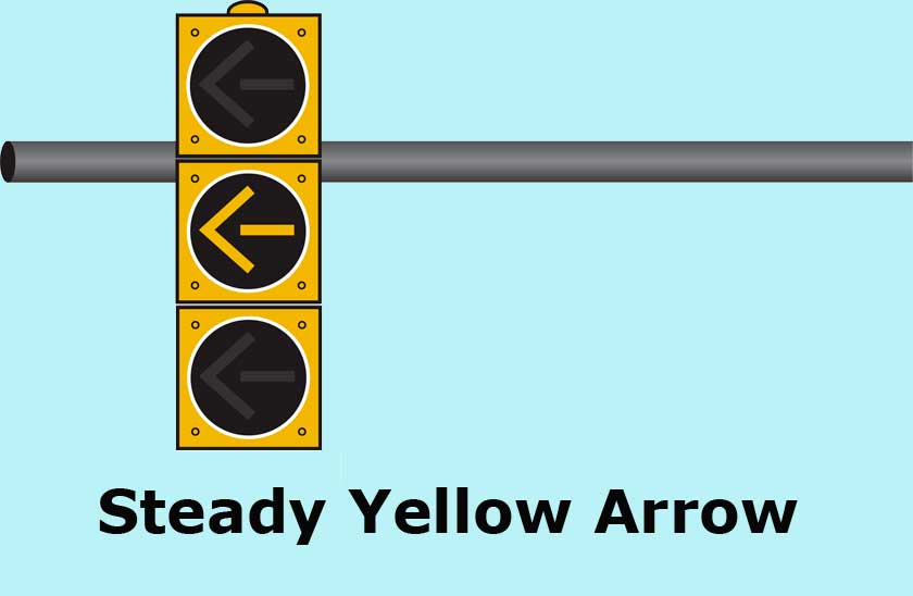 yellow arrow traffic light