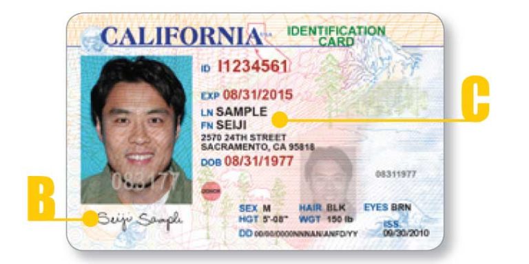 What Your CA Driver's License Looks Like - California DMV Practice Test