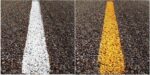 DMV test Questions about pavement markings